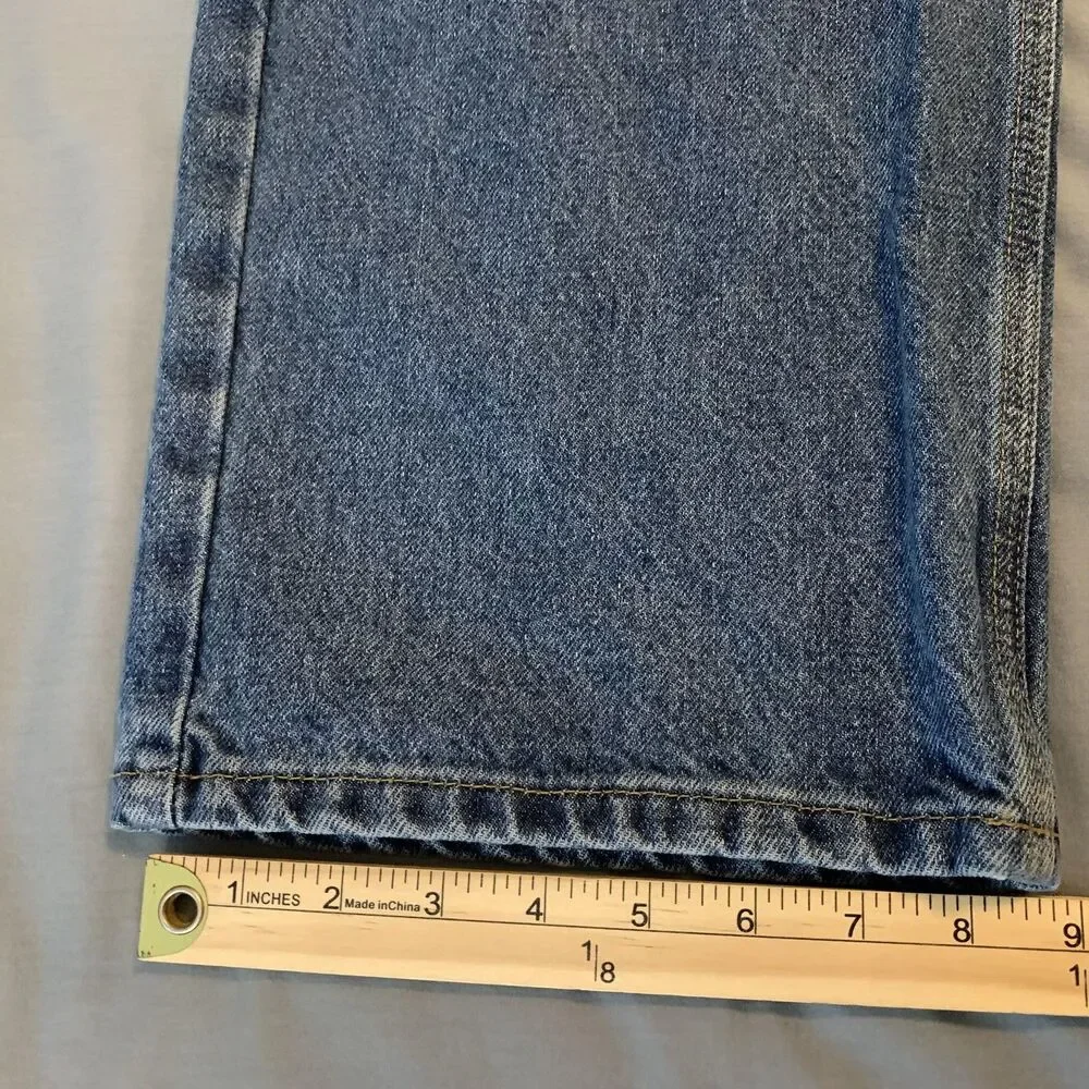 Carhartt Jeans Mens 44x32 Blue Wash Straight Leg Traditional Fit Denim Pants‎